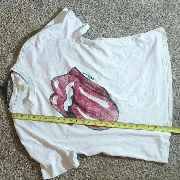 White Graphic Kids T-Shirt The Rolling Stones h&m, medium - Picture 4 of 5